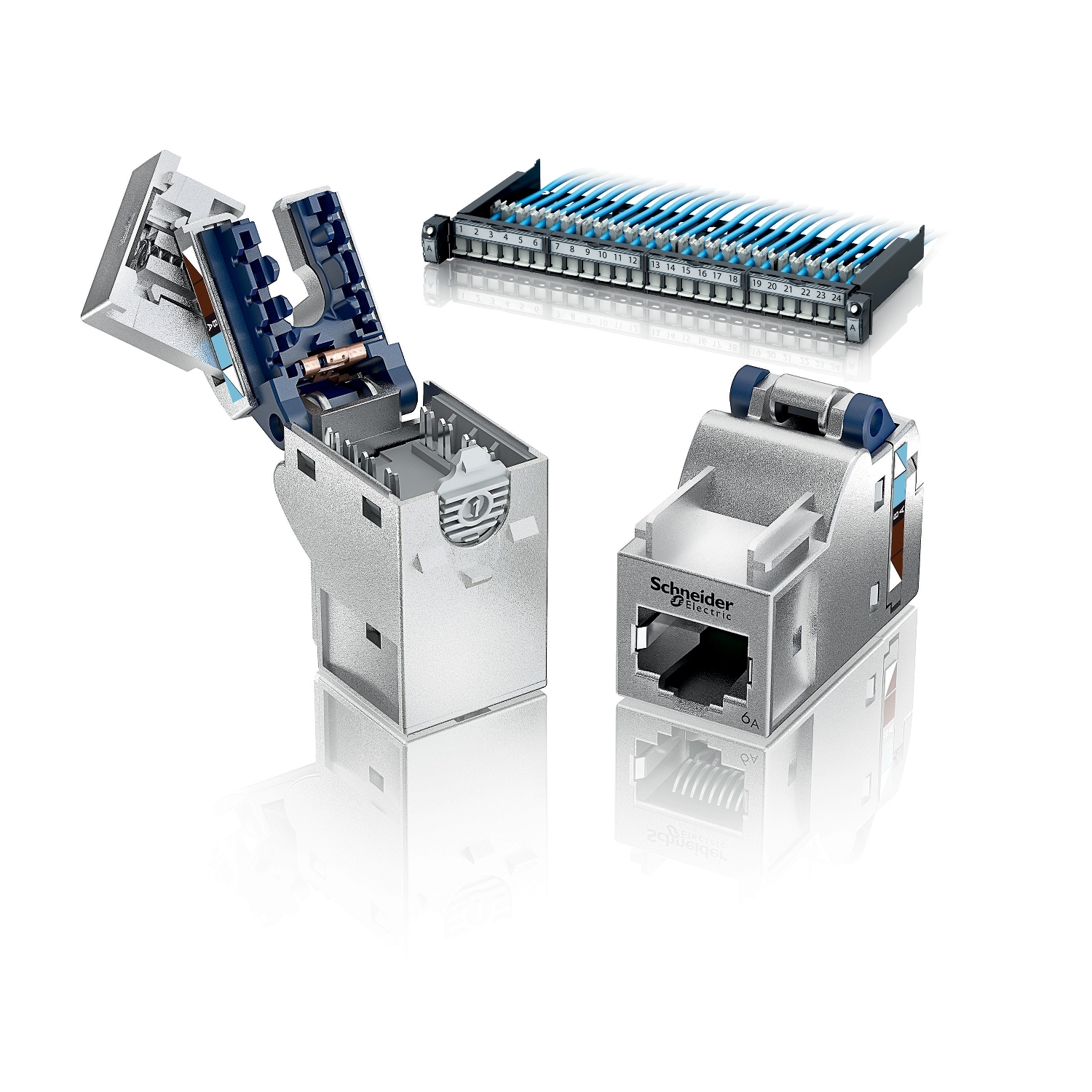 VDIB1772XB12 Connecteur RJ45 Cat 6A Blindé Actassi S-One - Schneider ...