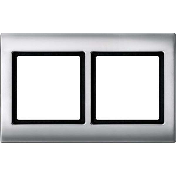 Plaques de finition Aquadesign à vis, 2 postes, aluminium