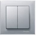 Enjoliveur M-Plan pour interrupteur double allumage, aluminium