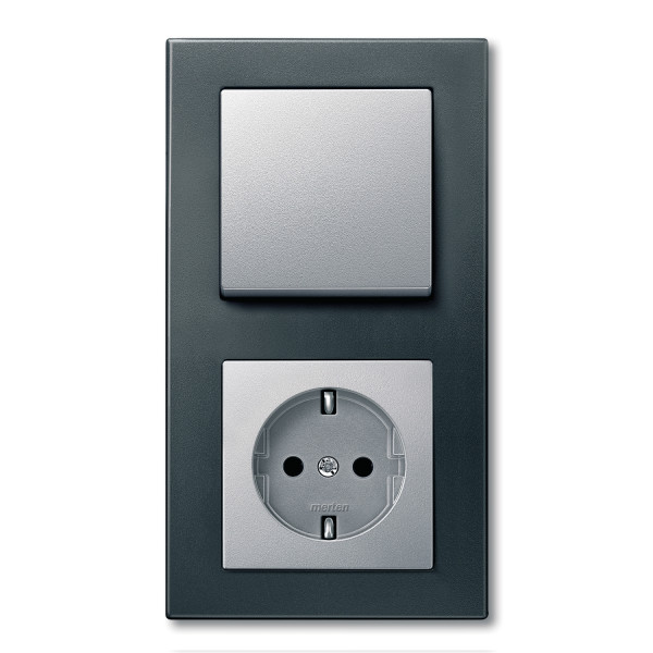 Plaque de Finition M-Plan Schneider Electric Double – Anthracite
