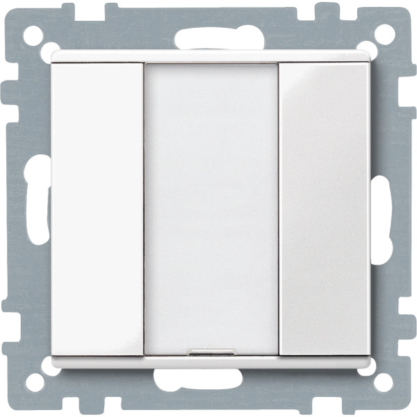 M-Plan KNX, commande multifonction 2 boutons-poussoirs Blanc brillant