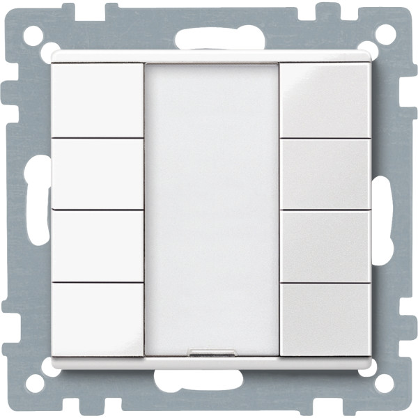 M-Plan KNX, commande multifonction 8 boutons-poussoirs Blanc brillant