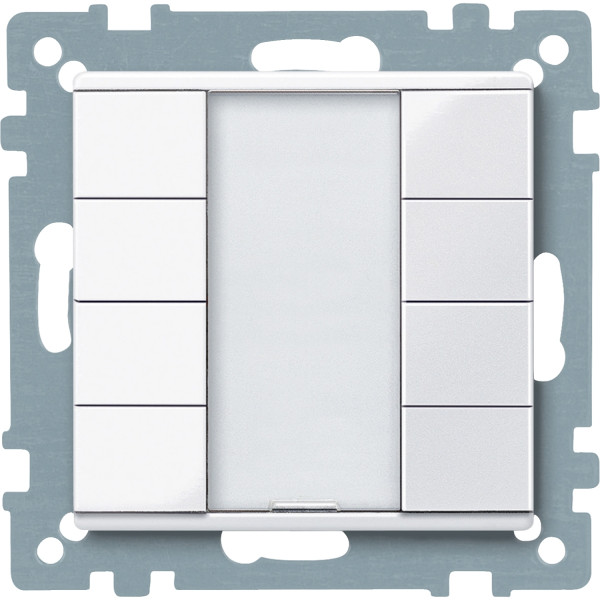 Bouton poussoir multifonction antimicrobien brillant Schneider KNX M-Plan avec 8 boutons poussoirs