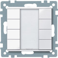 Bouton poussoir multifonction antimicrobien brillant Schneider KNX M-Plan avec 8 boutons poussoirs