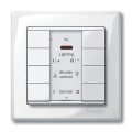 M-Plan KNX, commande multifonction 8 BP avec recep infra rouge Blanc brillant