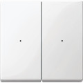 M-Plan KNX, commande double sans marquage Blanc brillant