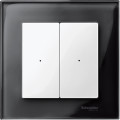 M-Plan KNX, commande double sans marquage Blanc brillant