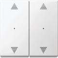 M-Plan KNX, commande double avec 2 marquages double flèche Blanc brillant