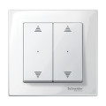 M-Plan KNX, commande double avec 2 marquages double flèche Blanc brillant