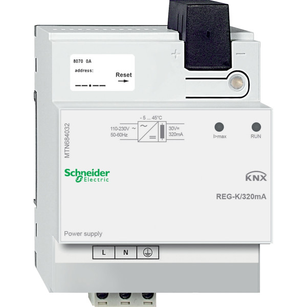 Alimentation de puissance 320mA max Schneider KNX 64 appareils 8 pas de 9mm 