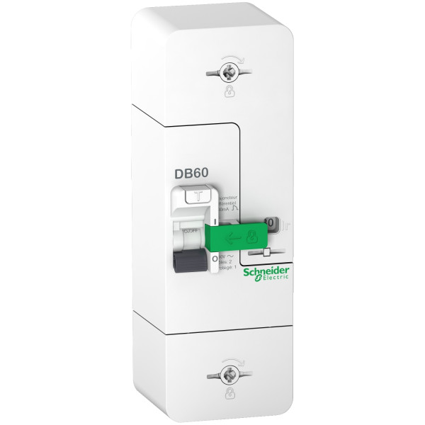 Disjoncteur de branchement Schneider Resi9 DB60 1P+N 15/30/45A 500mA sélectif