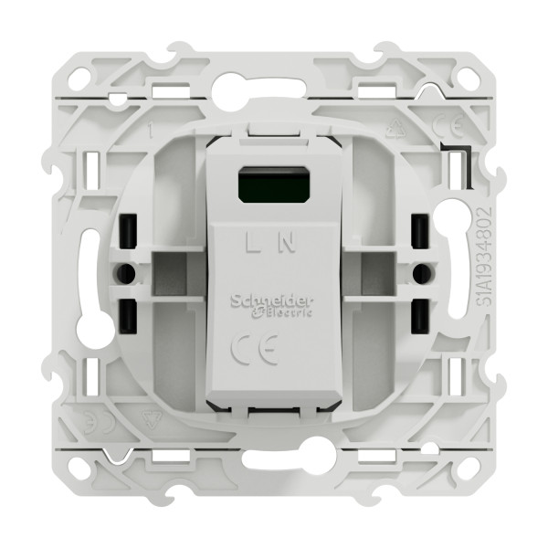 Prise chargeur USB anthracite Schneider Odace sortie 5V 1A