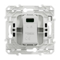 Prise chargeur USB anthracite Schneider Odace sortie 5V 1A