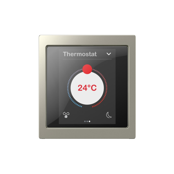 Cadre de finition métal nickel Schneider Merten D-Life KNX pour écran multitouch pro
