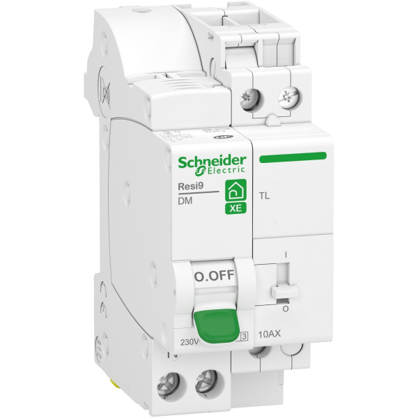 Combiné de disjoncteur avec télérupteur Schneider Resi9 XE 1P+N 16A courbe C embrochable