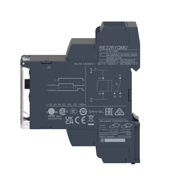 Zelio Time Re22 - Etoile Triangle - 1of - 24vcc/24…240vca