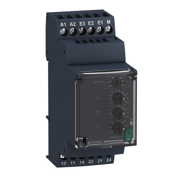 Zelio Control Rm35 - Relais Sur/sous-intensité - 1,5 à 15a - 2of - 380v à 415vac