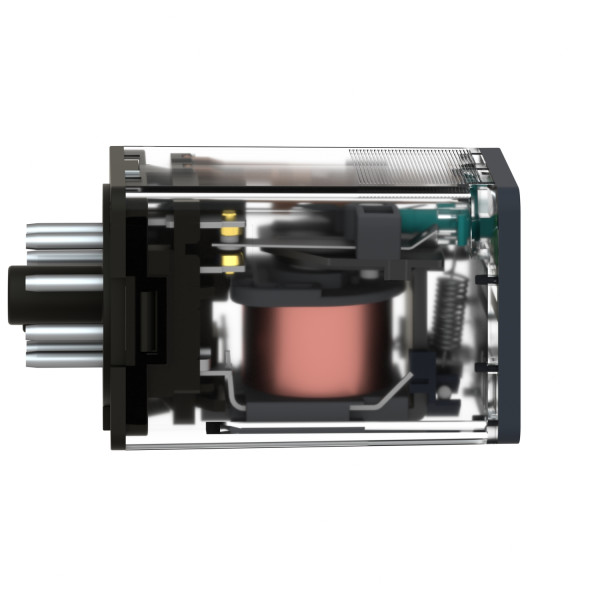 Zelio Relay Rum - Pins Cylindriques  - 2of - 10a - Bouton Test - Led - 24vcc