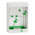 Tableau de communication VDI box Schneider Resi9 13 modules 2 rangées support box opérateur 2 prises