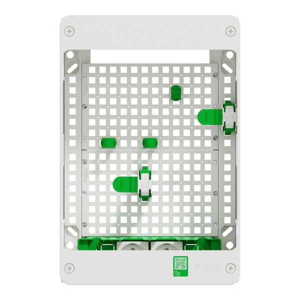 Tableau de communication VDI box Schneider Resi9 13 modules 2 rangées support box opérateur 2 prises