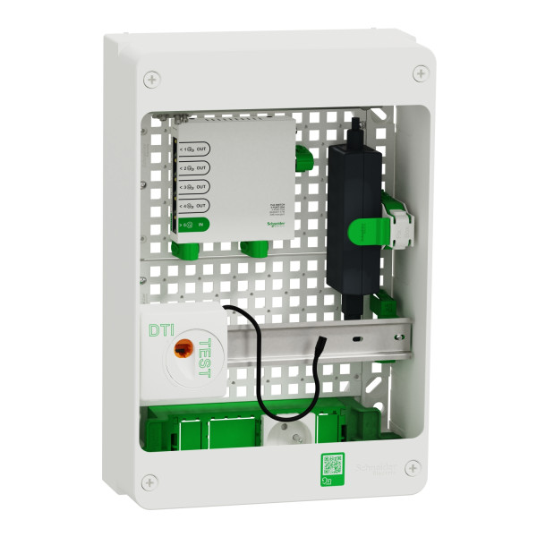 Tableau de communication VDI Schneider Resi9 grade 3TV switch 5 ports PoE 6 RJ45 catégorie 6a