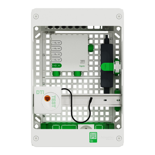 Tableau de communication VDI Schneider Resi9 grade 3TV switch 5 ports PoE 6 RJ45 catégorie 6a