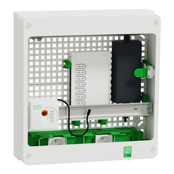 Tableau de communication VDI Schneider Resi9 grade 3TV switch 9 ports PoE 8 RJ45 catégorie 6a