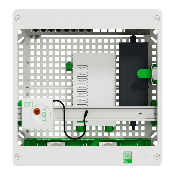 Tableau de communication VDI Schneider Resi9 grade 3TV switch 9 ports PoE 8 RJ45 catégorie 6a