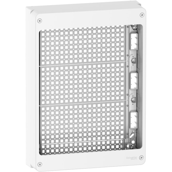 Coffret universel Schneider Resi9 18 modules équipé de grilles sans rail DIN