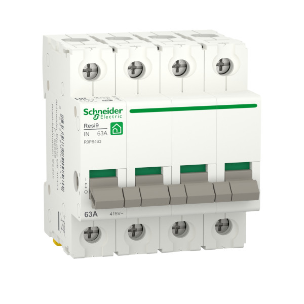 Interrupteur sectionneur Schneider Resi9 XP 4 modules 4P 63A 