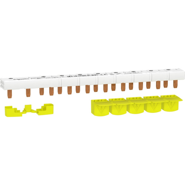 Peigne Monobloc 1P + N 63 A 10 Modules Resi9 XP Schneider Electric – avec Cache-Dents 5 Modules