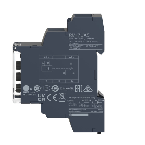 Zelio control sur ou sous tension 65..260 V AC DC