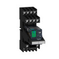 Zelio relay rxm - relais sur embase cont mixtes - 2of - 12a - test+del - 24vdc