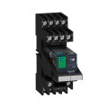 Zelio relay rxm - relais monté sur embase cont mixtes - 4of - 6a - test - 24vdc