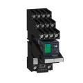 Zelio relay rxm - relais sur embase cont séparés - 4of - 6a - test+del - 24vdc