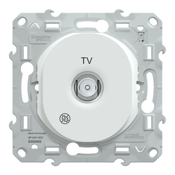 Ovalis - prise tv simple - antibactérien