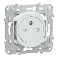 Lot de 108 Prises Ovalis Schneider Electric Blanches 2P+T Affleurantes – 16 A – Sans Emballage Unitaire