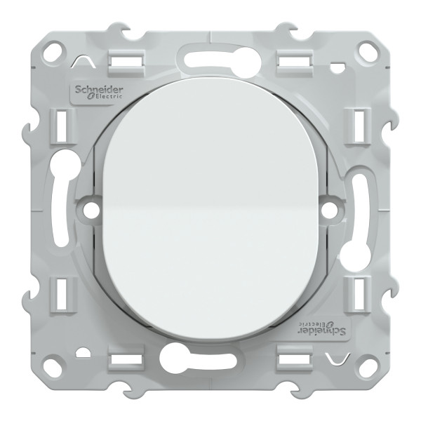 Bouton-Poussoir à Fermeture 10 A Blanc Ovalis Schneider