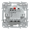 Poussoir lumineux blanc Schneider Ovalis à fermeture 10ax à led bleu 250V