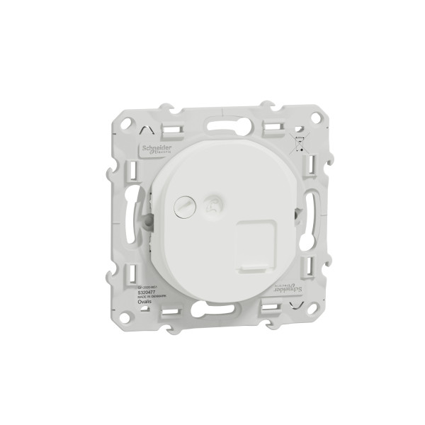 Prise RJ45 cat6A Schneider Ovalis grade 3 (multimédia +) (longue distance) blanc 