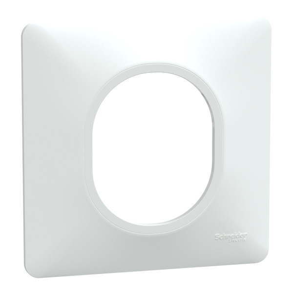 Plaque de Finition Blanche 1 Poste Ovalis Schneider Electric