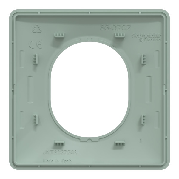 Ovalis - plaque de finition - 1 poste sauge