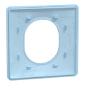 Ovalis - plaque de finition - 1 poste bleu azurin