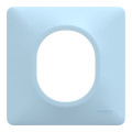 Ovalis - plaque de finition - 1 poste bleu azurin