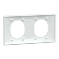 Plaque de Finition Blanche 2 Postes Horizontaux Entraxe 71 mm Ovalis Schneider