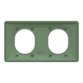 Ovalis - plaque de finition - 2 postes horizontal - entraxe 71mm - vert forêt