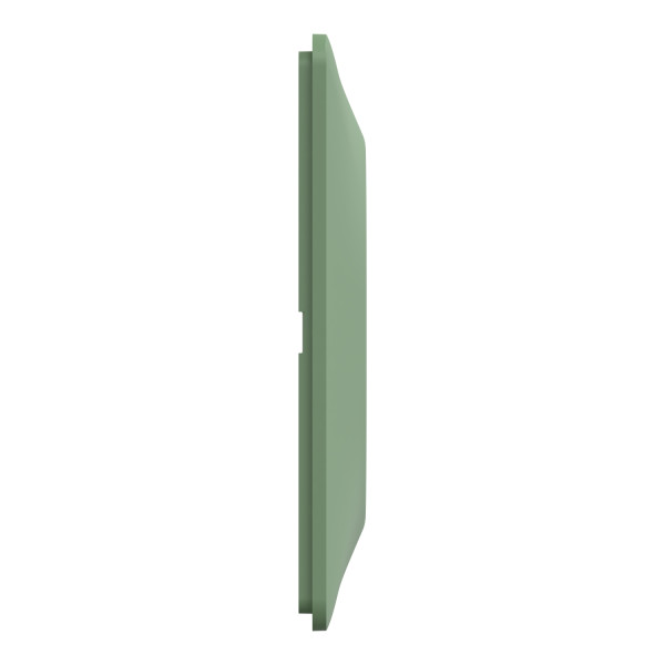 Ovalis - plaque de finition - 2 postes horizontal - entraxe 71mm - vert forêt