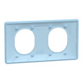 Ovalis - plaque de finition - 2 postes horizontal - entraxe 71mm - bleu azurin