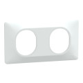 Ovalis - lot de 180 plaques - 2 postes horizontal - finition de coloris blanc