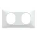 Ovalis - lot de 180 plaques - 2 postes horizontal - finition de coloris blanc